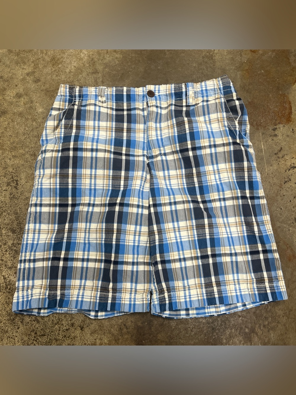 Y2K Aeropostale Plaid Shorts Men’s 34 Blue Loose Streetwear Skater Summer 00s